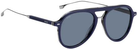 Hugo Boss 1356 NLB YQ blauwe zonnebril - maat