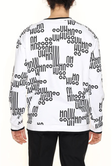 Hugo Boss Acid AoP Sweatshirt - Lente/Zomer Collectie Hugo Boss , White , Heren - Xl,L,M,S