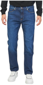 Hugo Boss Authentieke Slim Fit Straight Leg Jeans voor Heren Hugo Boss , Blue , Heren - W38