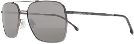 Hugo Boss Aviator Heren Mat Donker Ruthenium Grijs Gepolariseerd BOSS 1414/S