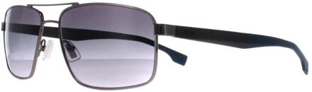 Hugo Boss Aviator Heren Ruthenium Blauw Blauw BOSS 1580/S Zilver