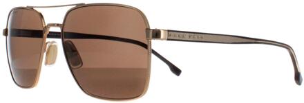 Hugo Boss Aviator Mannen Rose Gold Brown 1045/s/it - maat Goud
