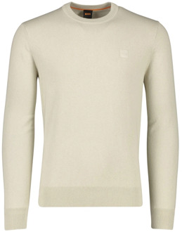 Hugo Boss Beige Ronde Hals Trui Hugo Boss , Beige , Heren - 2Xl,Xl,L,M,S,3Xl