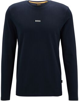 Hugo Boss Blauw poloshirt met lange mouwen Hugo Boss , Blue , Heren - 2Xl,M,S