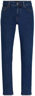 Hugo Boss Blauwe Plain Jeans Rits Knoopsluiting Hugo Boss , Blue , Heren - W30 L32