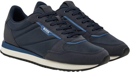 Hugo Boss Blauwe Sneakers - Kai Model Hugo Boss , Blue , Heren - 45 Eu,46 Eu,44 EU