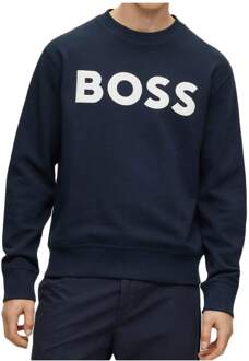 Hugo Boss Blauwe Sweatshirt met Lange Mouwen Hugo Boss , Blue , Heren