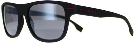 Hugo Boss BOSS 1322/S BLX T4 matzwart rood zilver spiegel zonnebril - One Size