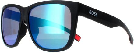Hugo Boss BOSS 1453/F/S BLX matzwart roodgroen multilayer zonnebril