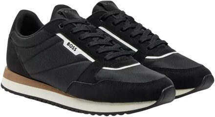 Hugo Boss Bosstraat Sneakers voor Mannen Hugo Boss , Black , Heren - 43 Eu,42 Eu,41 Eu,44 Eu,46 EU