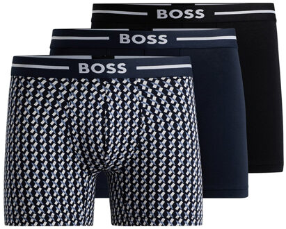 Hugo Boss boxershorts Bold 3-pack blauw-zwart - L