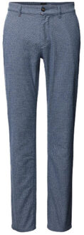 Hugo Boss Broek chino slim dark blue - maat 33-32 Blauw