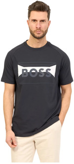 Hugo Boss Casual Boss Heren T-shirt in Blauw Hugo Boss , Blue , Heren - L