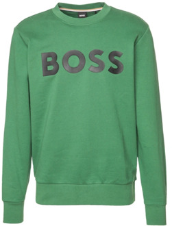 Hugo Boss Casual Crewneck Sweatshirt Hugo Boss , Green , Heren - Xl,M
