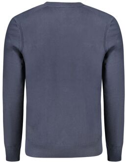 Hugo Boss Casual V-hals Katoenen Trui Donkergrijs