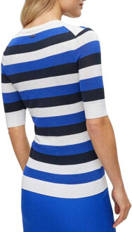 Hugo Boss Dames/Dames Facuba Stripe Top (Blauw/Wit/Zwart)