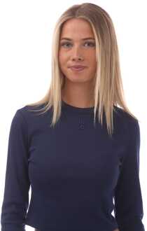 Hugo Boss Dames Hugo Boss Dafilomena_3 Stapel Logo Top in Donkerblauw