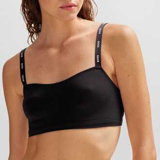 Hugo Boss Dames Hugo Boss Logo Straps Triangle Bra in Zwart