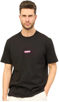 Hugo Boss Dindion Zwarte T-shirt en Polo Hugo Boss , Black , Heren - 2Xl,Xl,L,M