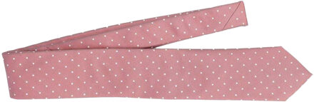 Hugo Boss Effen zijden stropdas (Roze) - One Size