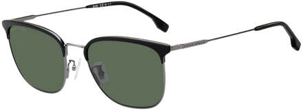 Hugo Boss Green PZ Lensed Black Dark Ruthenium Montuur Zonnebril Zwart - One Size