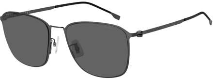 Hugo Boss Grey Polarised Lens Matte Dark Ruthenium Grey Zonnebril Grijs