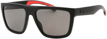 Hugo Boss Grey PZ Lens Matte Zwarte Zonnebril