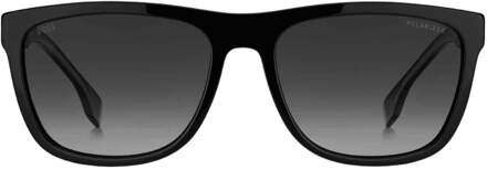 Hugo Boss Grey PZ Lensed Matte Black Montuur Zonnebril - maat Zwart