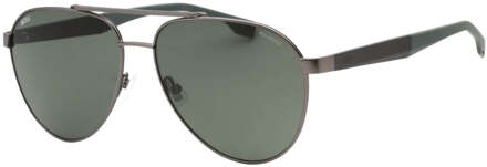 Hugo Boss Grijs Groene Gepolariseerde Lens Matt Ruthenium Zonnebril Zilver - One Size
