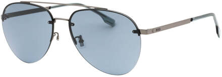 Hugo Boss grijze lens donker ruthenium grijze zonnebril Zilver - One Size