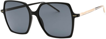 Hugo Boss grijze lens gouden armen zwarte zonnebril