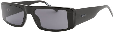 Hugo Boss grijze rechthoekige lens zwarte zonnebril - One Size