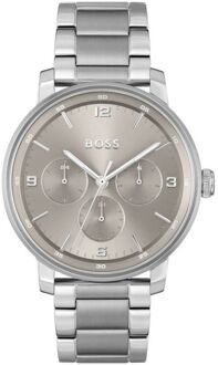 Hugo Boss Grijze RVS Dress Watch Grijs - One Size