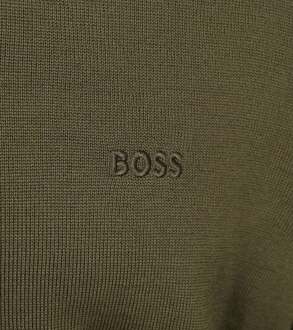 Hugo Boss Groene Crew Neck Sweater Geborduurd Logo Hugo Boss , Green , Heren - 2Xl,Xl,L,M,S