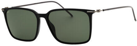 Hugo Boss groene lens dunne benen zwarte zonnebril