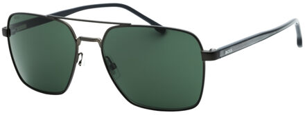 Hugo Boss groene lens mat ruthenium zwarte zonnebril - One Size