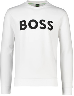 Hugo Boss Groene Ronde Hals Sweater Hugo Boss , White , Heren - 2Xl,M