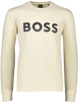Hugo Boss Groene Ronde Hals Sweater Hugo Boss , White , Heren - 4XL