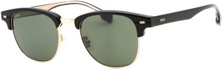 Hugo Boss Heren 1381 02M2 QT Zonnebril (Zwart/Goud/Groen) Veelkleurig