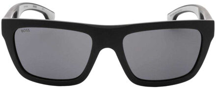 Hugo Boss Heren 1450 0O6W IR Matte Zonnebril (Zwart/Grijs)