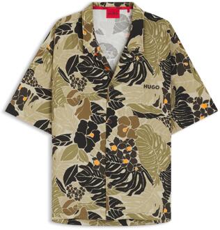 Hugo Boss Heren Bloemenpatroon Shirt (Groen) - maat M