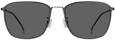 Hugo Boss Heren BOSS1405FSK 0R80 M9 Gepolariseerde Zonnebril (Donker Ruthenium/Grijs) Donker Bruin - One Size