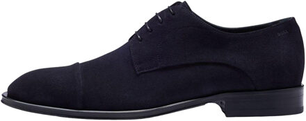 Hugo Boss Heren Derrek Leren Derby Schoenen (Donkerblauw)