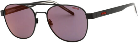 Hugo Boss Heren HG 1196/S 003 AO Zonnebril (Mat Zwart/Rood) - maat