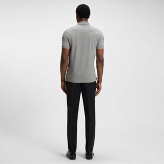 Hugo Boss Heren Pallas Katoenen Poloshirt (Zilver) - maat M