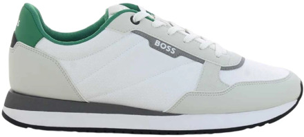 Hugo Boss Heren Sneakers Wit KAI Runn Hugo Boss , White , Heren - 40 Eu,44 Eu,45 Eu,41 Eu,43 Eu,46 Eu,42 EU