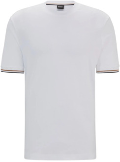 Hugo Boss Heren T-shirt met merk strepen Hugo Boss , White , Heren - Xl,L,S