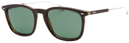 Hugo Boss Heren Zonnebril Gestreept (Bruin)