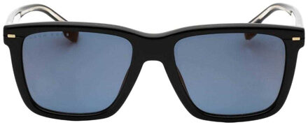 Hugo Boss Heren Zonnebril Rook Gepolariseerd (Zwart/Goud) - maat