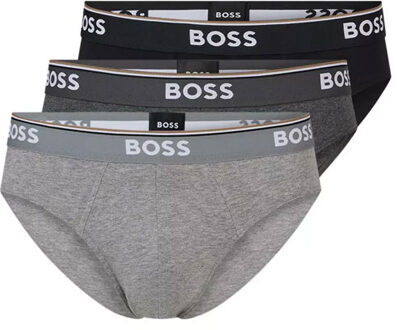 Hugo Boss Herenslips Power 3-Pack grijs-zwart - L